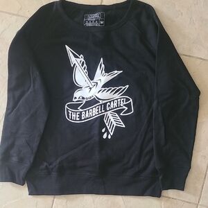 The Barbell Cartel Women's Graphic Black Crew Neck Sweater